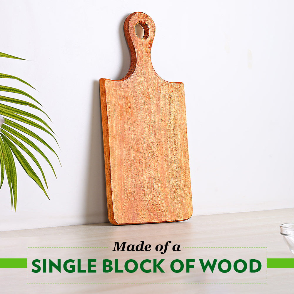 My Borosil Cookware Accessories 42 cm x 21 cm Borosil Dice Organic Neem Wood Chopping Board