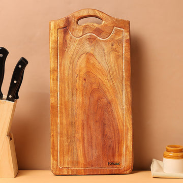 Borosil Dice Pro Neem Wood Chopping Board