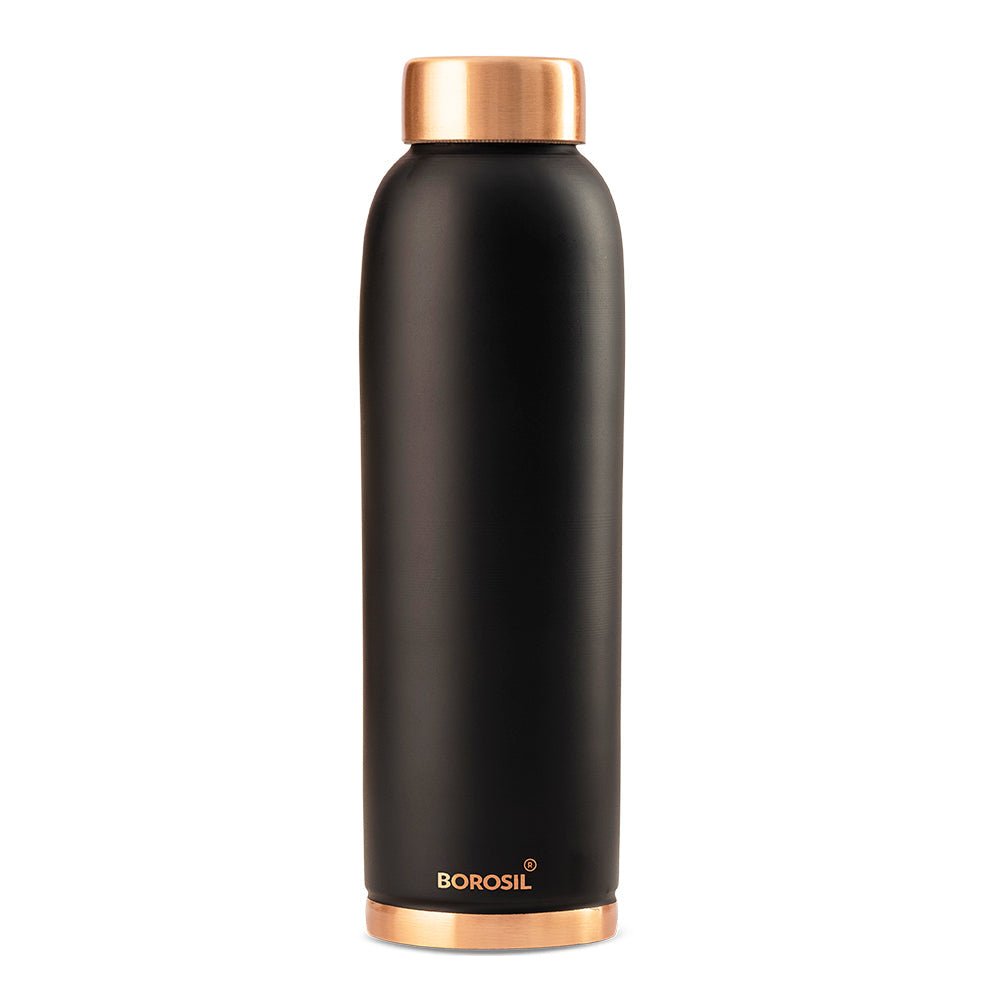 My Borosil Copper Water Bottles 1 L Copper Bottle - Black