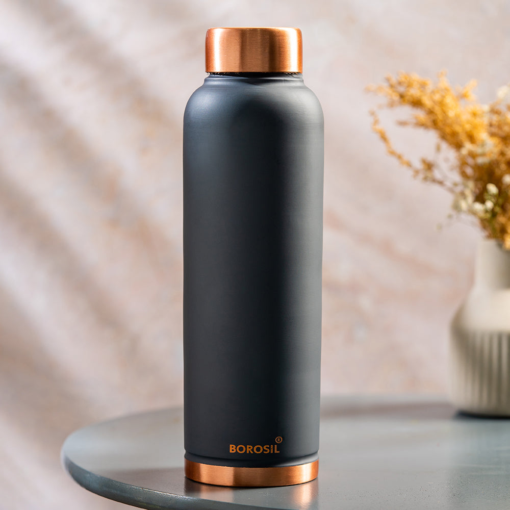 My Borosil Copper Water Bottles 1 L Copper Bottle - Gray