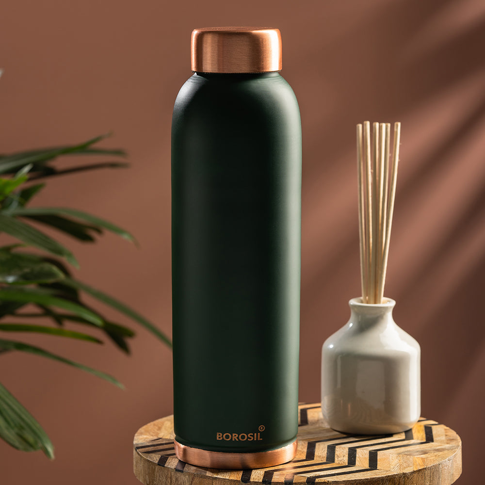 My Borosil Copper Water Bottles 1 L Copper Bottle - Green