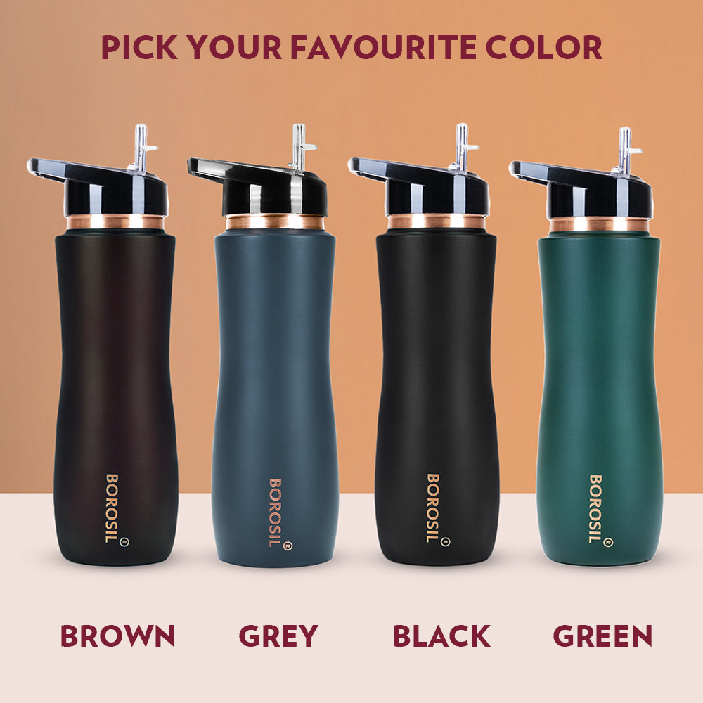 My Borosil Copper Water Bottles 750 ml Borosil Sipper Copper Bottle, Brown, 750 ml