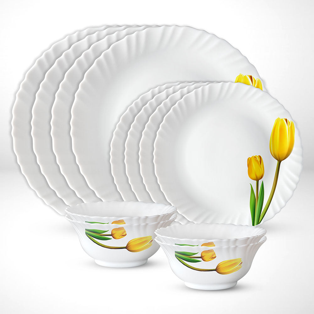 Larah by Borosil Lyana Dinner Set, 44 pc
