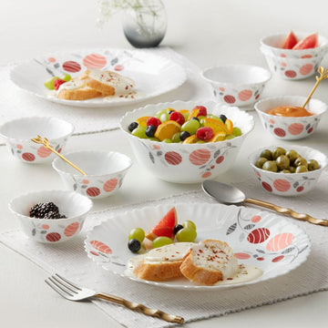 Larah by Borosil, Dahlia Dinner Set