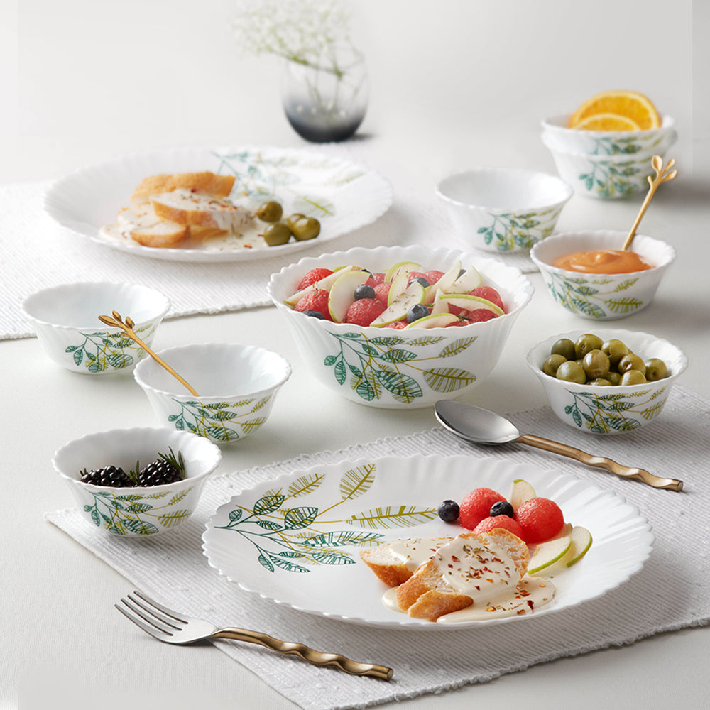 Larah by Borosil, Fauna Dinner Set, 34 pc