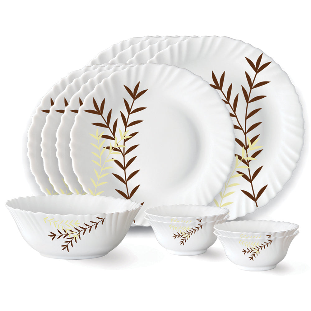 My Borosil Dinner Sets 13 pc Set: Serves 4 Larah by Borosil Oak Dinner Set