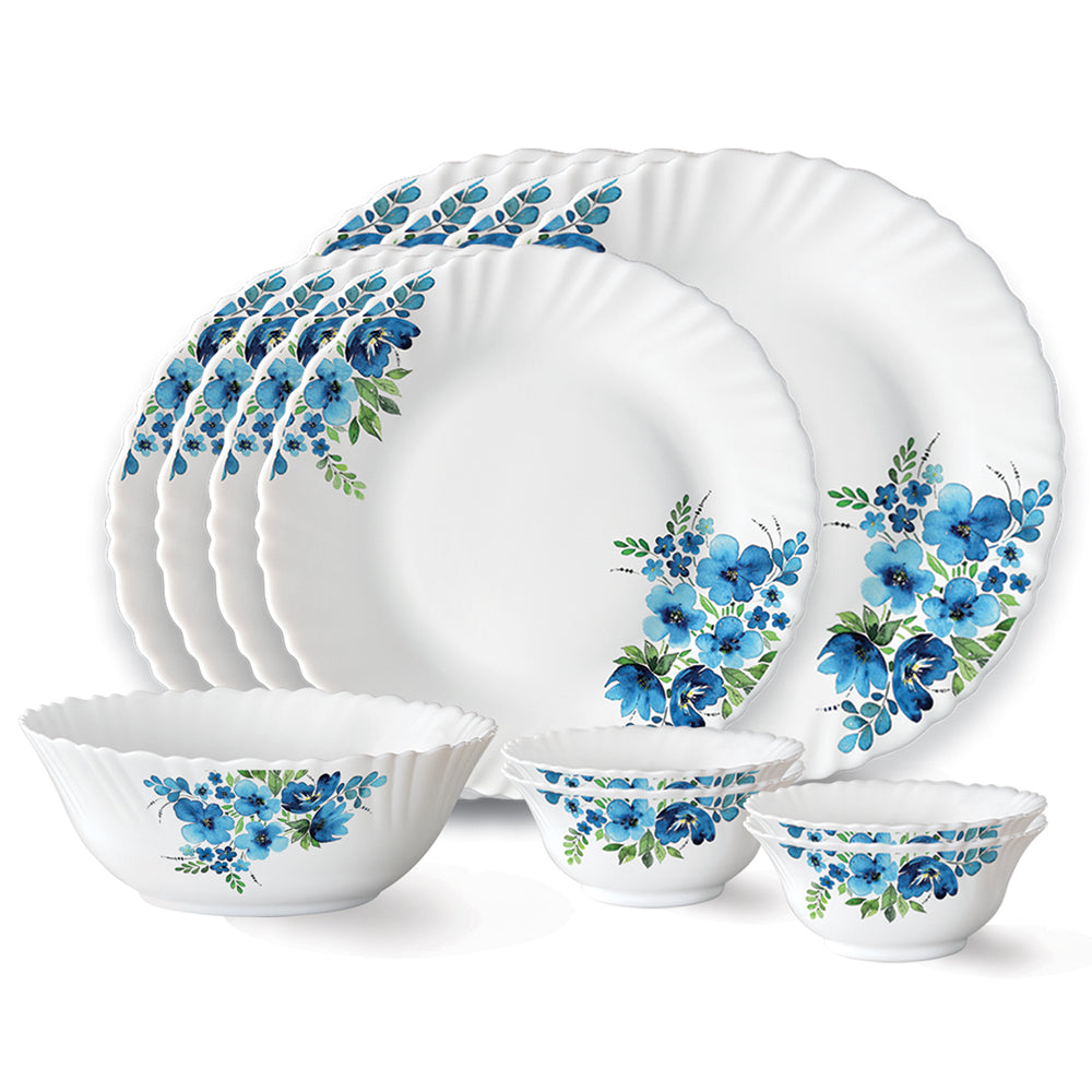 My Borosil Dinner Sets 13 pc Set: Serves 4 Larah by Borosil Pansy Dinner Set