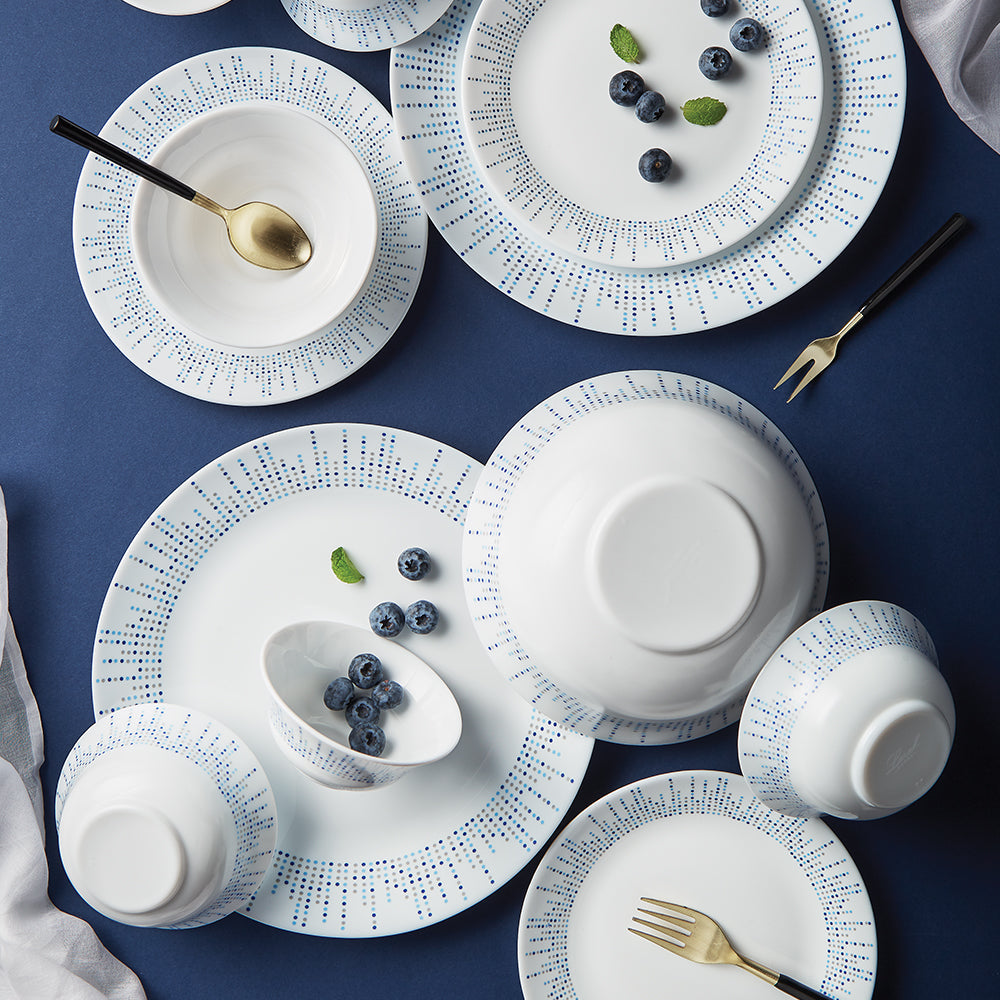 Larah by Borosil Pulse Dinner Set, 13 pc