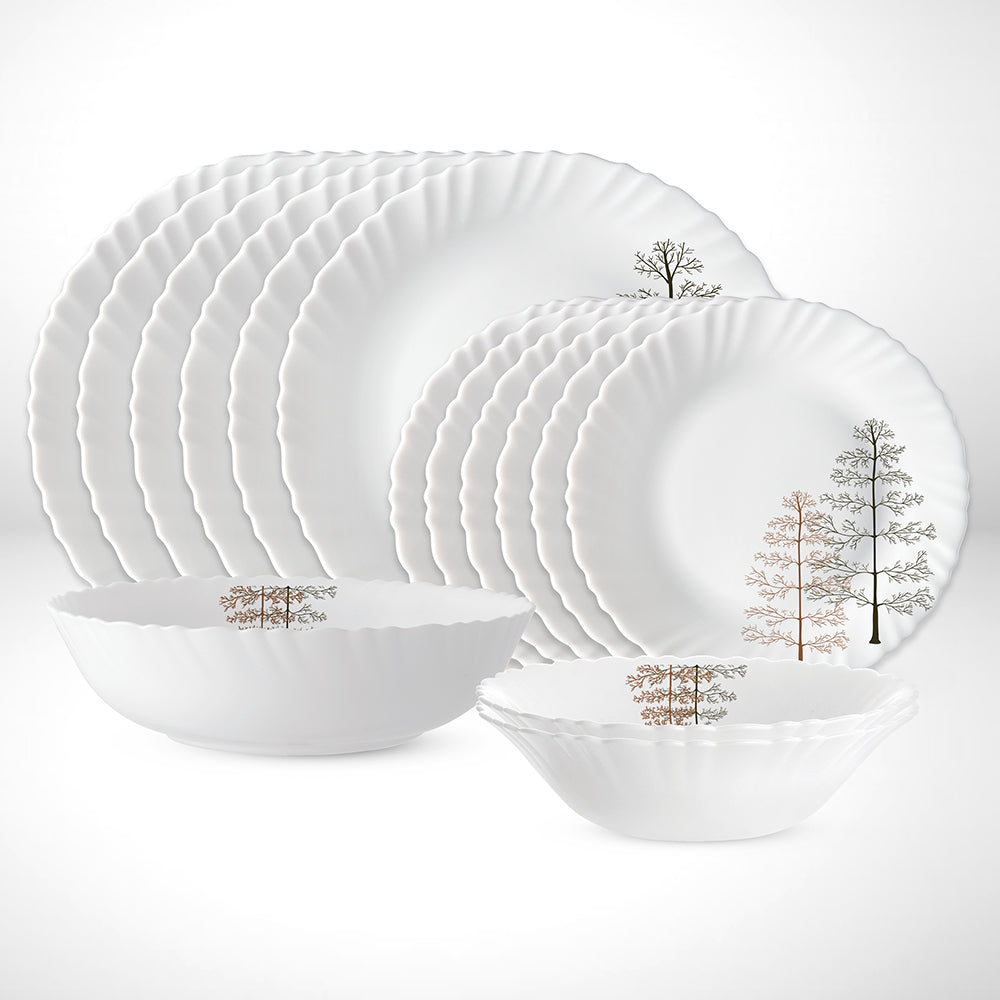 Larah Pine Dinner Set, 35 pc