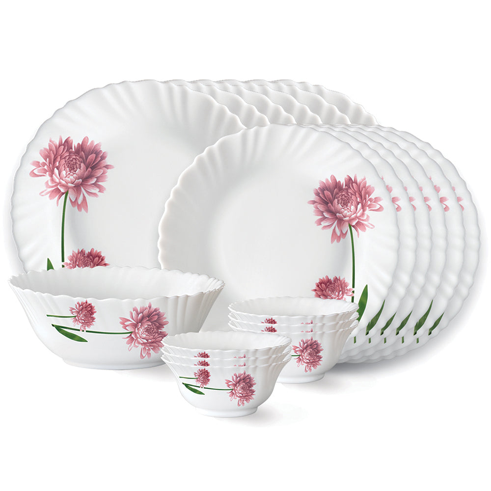 My Borosil Dinner Sets 19 pc Set: Serves 6 Larah by Borosil Nargis Dinner Set