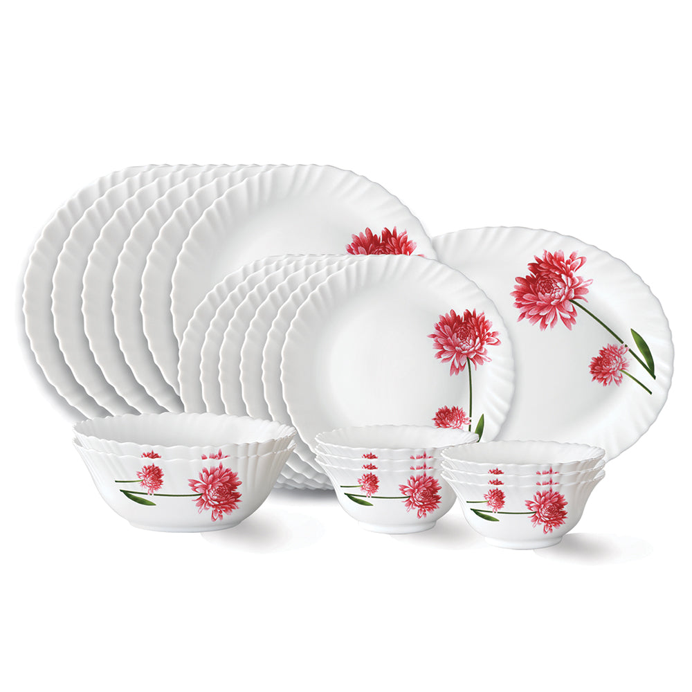 My Borosil Dinner Sets 21 pc Set: Serves 6 Larah by Borosil Belle Dinner Set