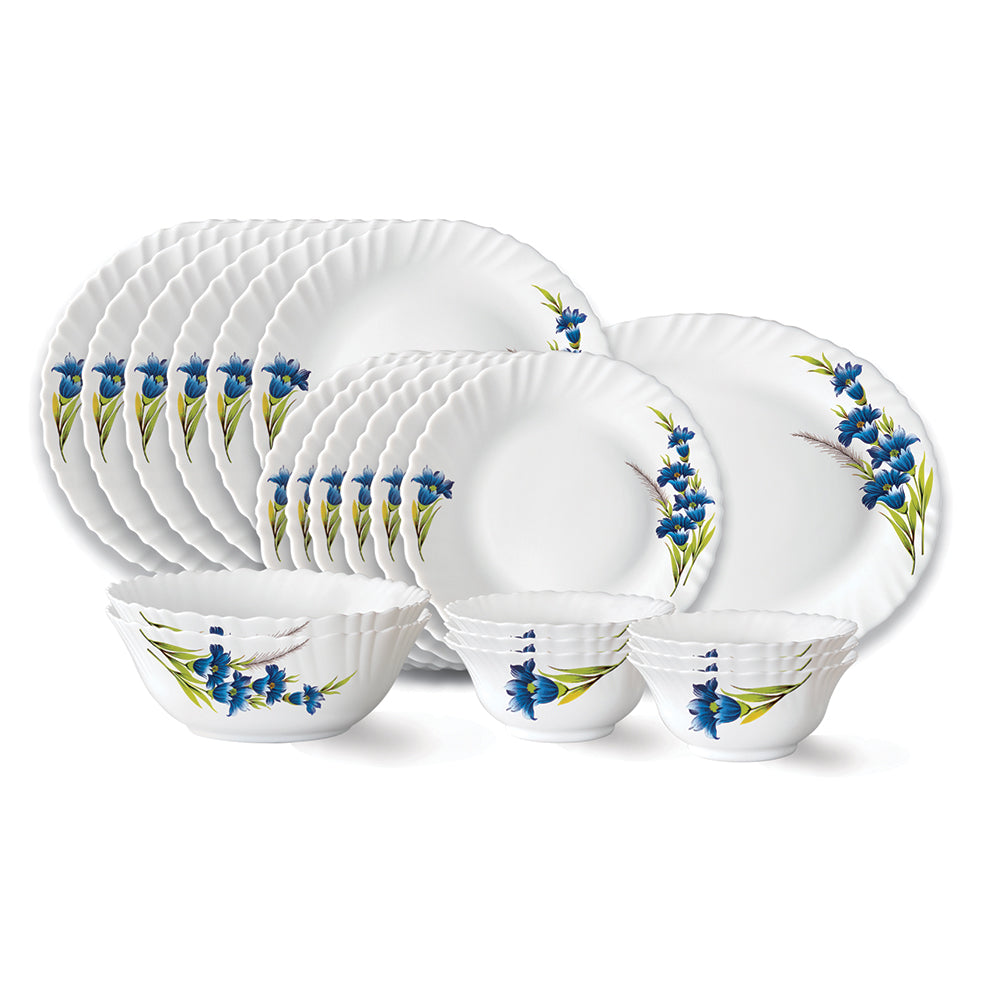 My Borosil Dinner Sets 21 pc Set: Serves 6 (Option 1) Larah by Borosil Nina Dinner Set