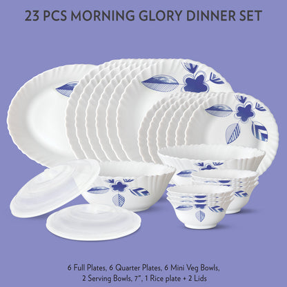 Larah Morning Glory Dinner Set, 15 pc