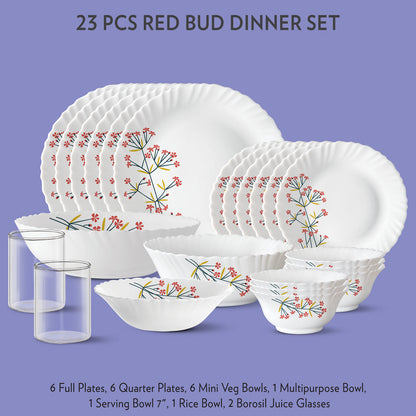 Larah Red Bud Dinner Set