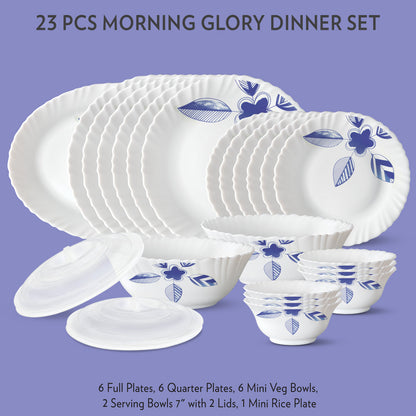 Larah Morning Glory Dinner Set, 15 pc