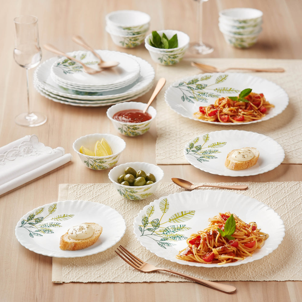 Larah by Borosil, Fauna Dinner Set, 34 pc