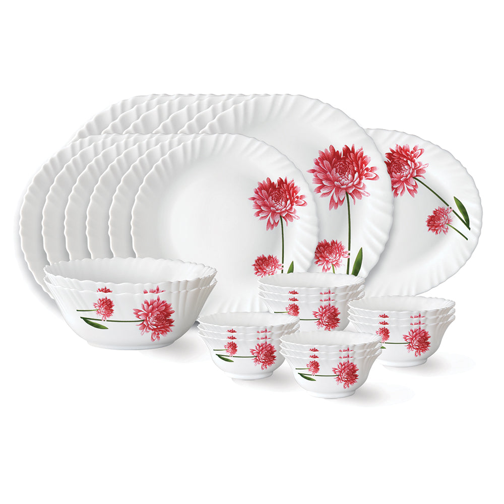 My Borosil Dinner Sets 27 pc Set: Serves 6 (Option 1) Larah by Borosil Belle Dinner Set