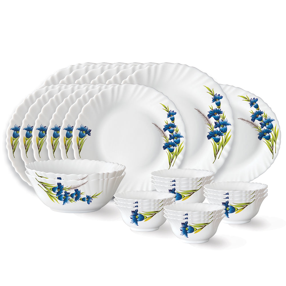 My Borosil Dinner Sets 27 pc Set: Serves 6 (Option 1) Larah by Borosil Nina Dinner Set