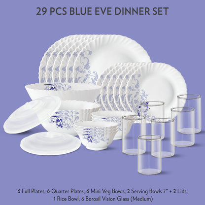 Larah Blue Eve Dinner Set
