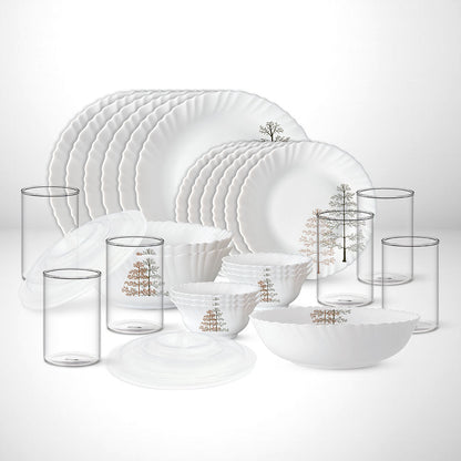 Larah Pine Dinner Set, 5 pc