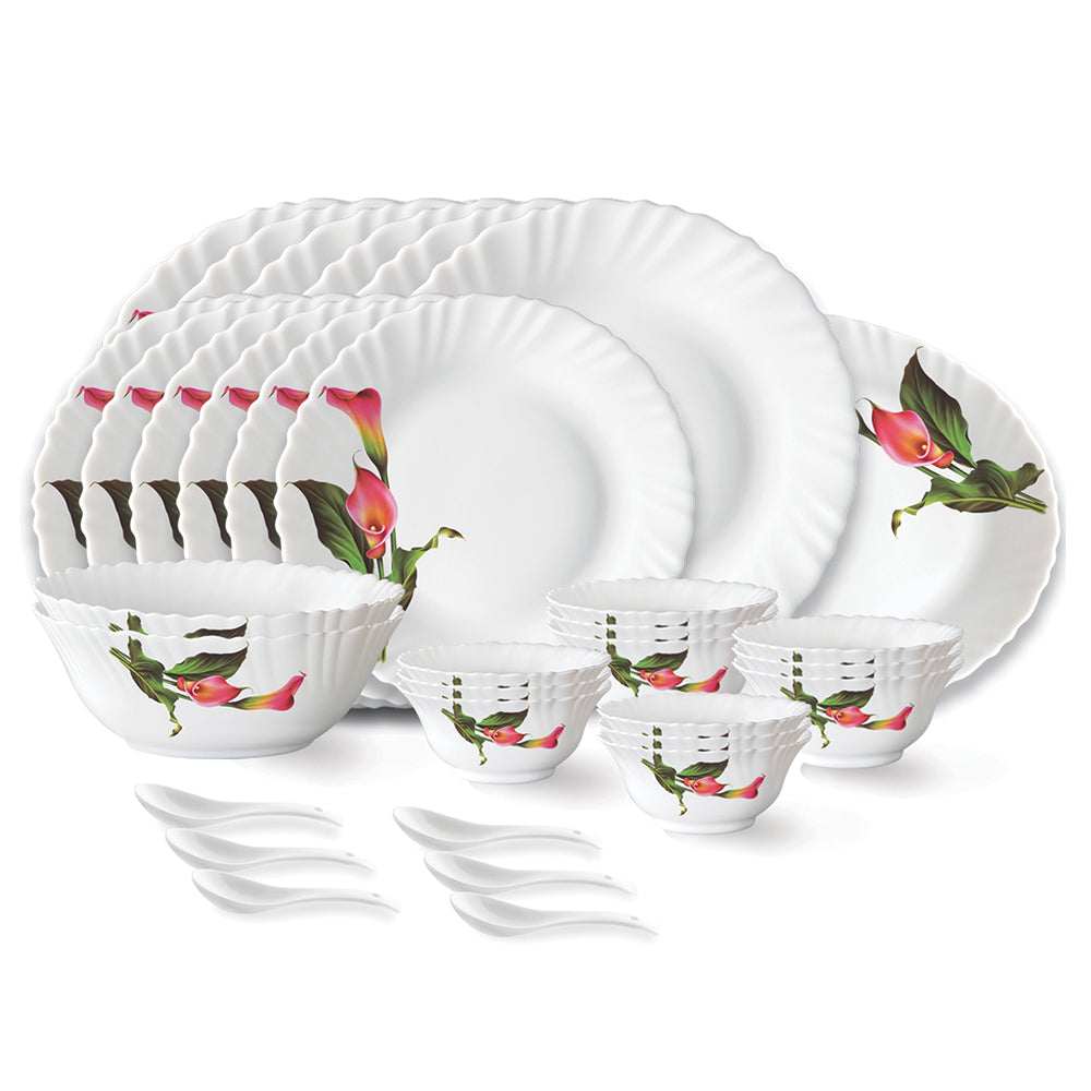 My Borosil Dinner Sets 33 pc Set: Serves 6 Larah by Borosil Stargazer Dinner Set