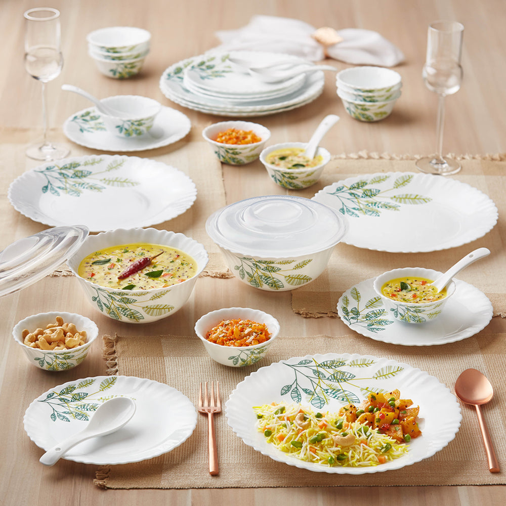 Larah by Borosil, Fauna Dinner Set, 34 pc