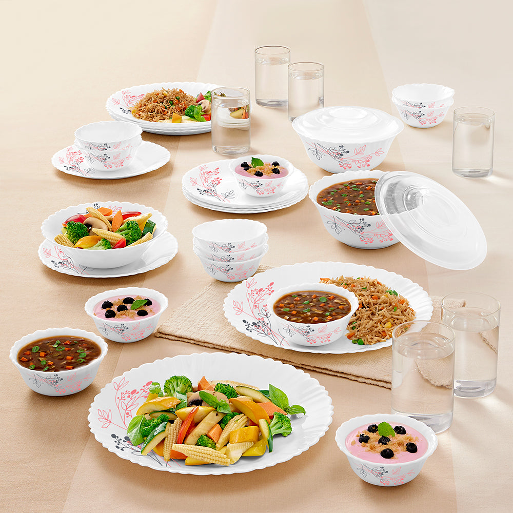 My Borosil Dinner Sets 35 pc Set: Serves 6 Larah by Borosil, Aspen Dinner Set