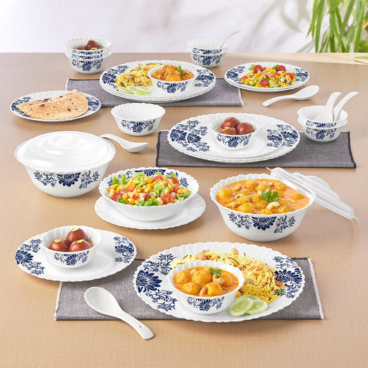 My Borosil Dinner Sets 35 pc Set: Serves 6 (Option 2) Larah by Borosil, Leona Dinner Set