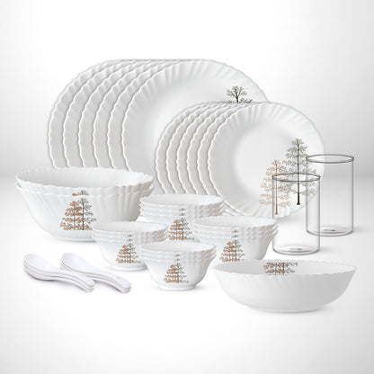 Larah Pine Dinner Set, 9 pc