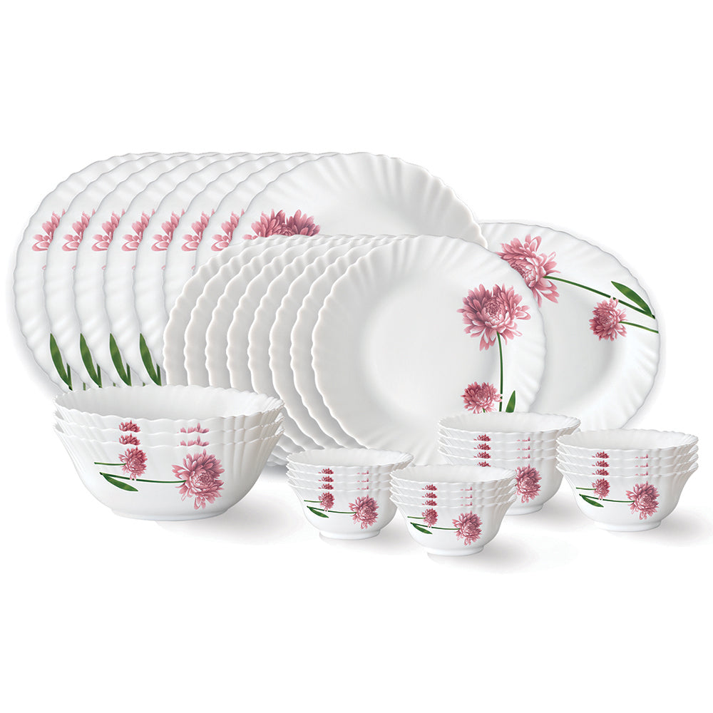 My Borosil Dinner Sets 36 pc Set: Serves 8 Larah by Borosil Nargis Dinner Set