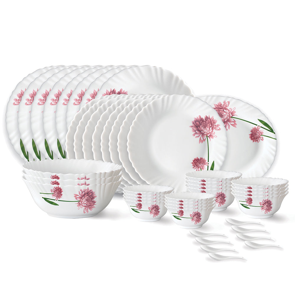 My Borosil Dinner Sets 44 pc Set: Serves 8 Larah by Borosil Nargis Dinner Set