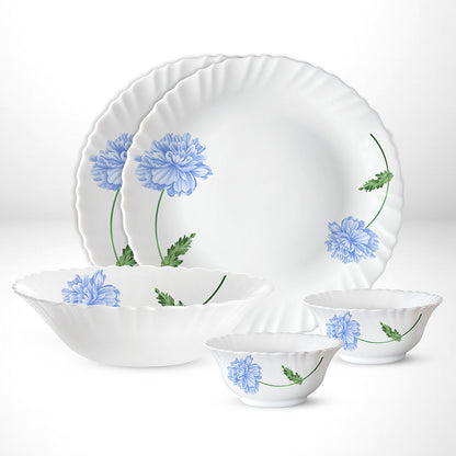 Larah by Borosil Blue Mist Dinner Set, 39 pc