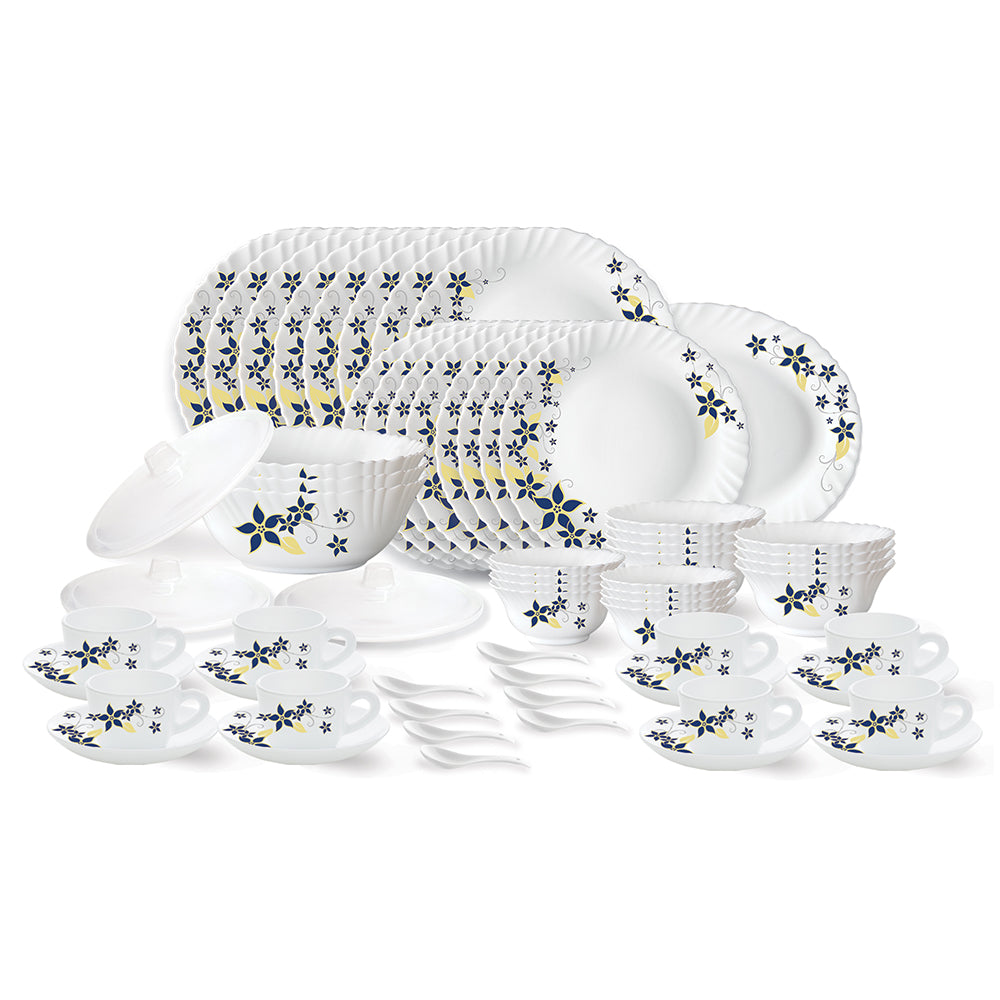 My Borosil Dinner Sets 63 pc Set: Serves 8 Larah by Borosil Viva Dinner Set