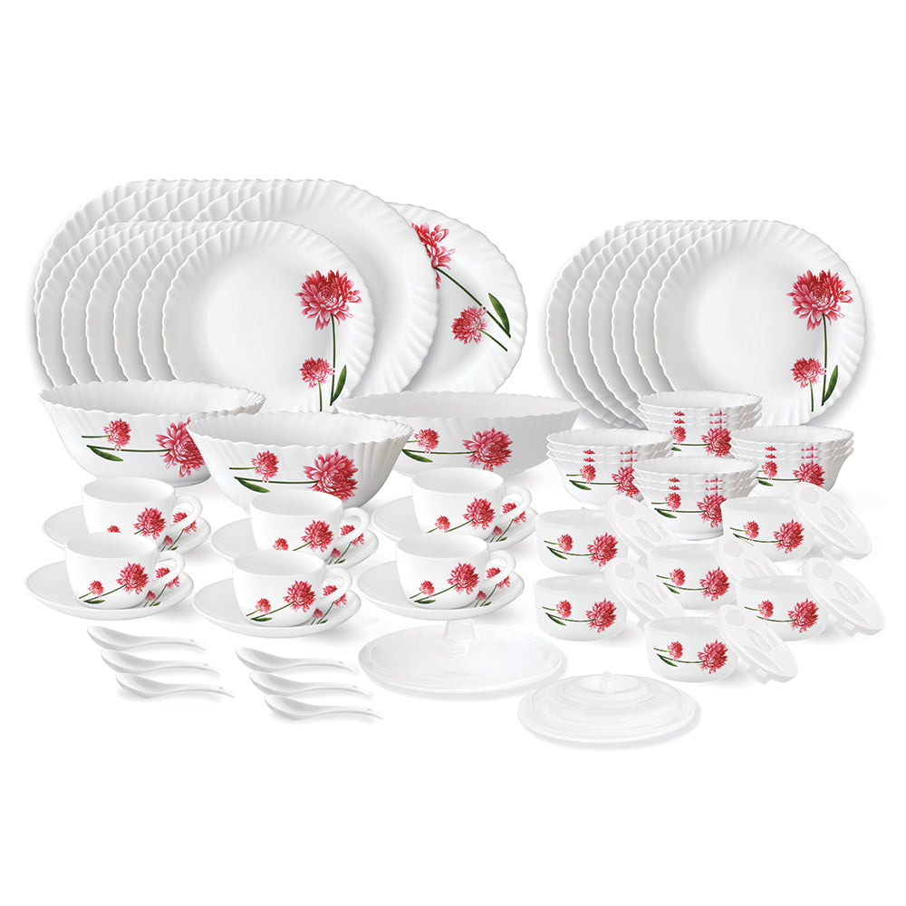 My Borosil Dinner Sets 66 pc Set: Serves 6 Larah by Borosil Belle Dinner Set