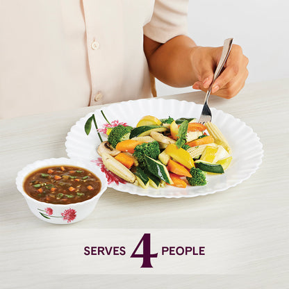 Larah by Borosil Belle Dinner Set, 10 pc