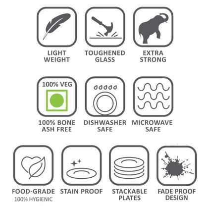 Larah by Borosil, Dahlia Dinner Set, 24 pc