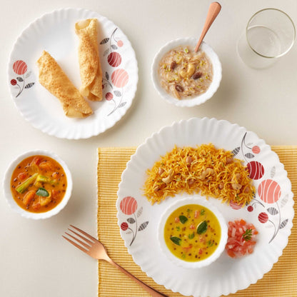 Larah by Borosil, Dahlia Dinner Set, 24 pc