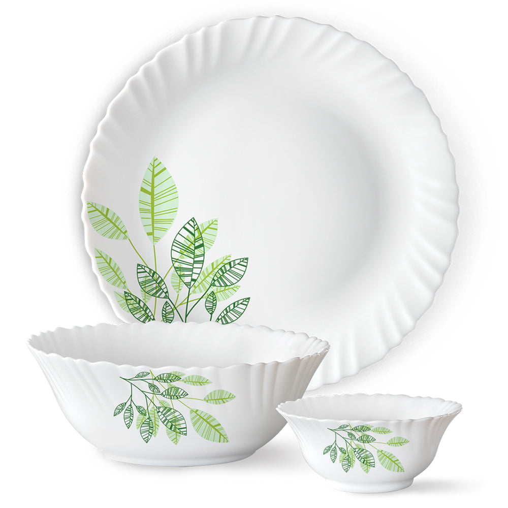 Larah by Borosil, Fauna Dinner Set, 34 pc