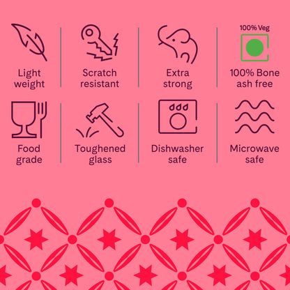 Larah by Borosil, Fauna Dinner Set, 13 pc