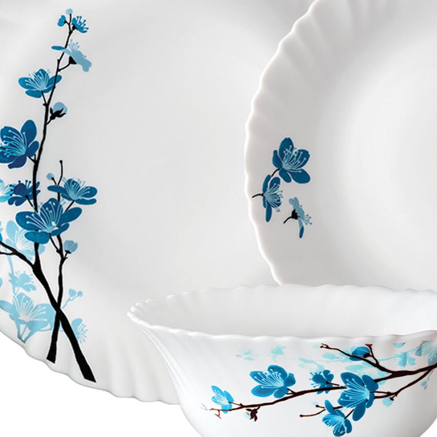 Larah by Borosil Mimosa Dinner Set, 19 pc