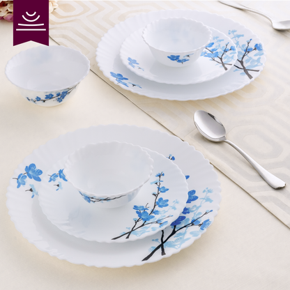 Larah by Borosil Mimosa Dinner Set, 63 pc