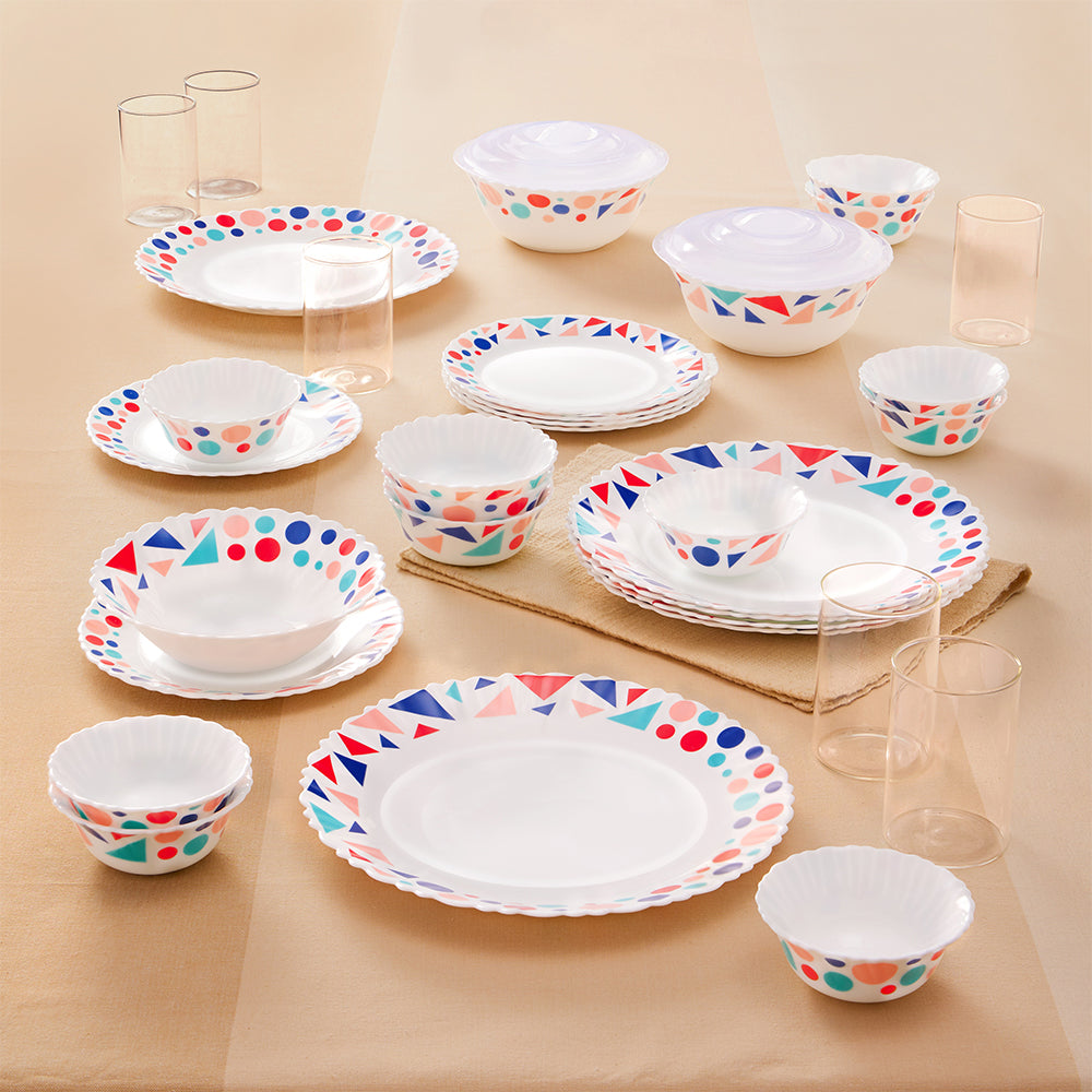 My Borosil Dinner Sets Larah by Borosil, Speckle Dinner Set