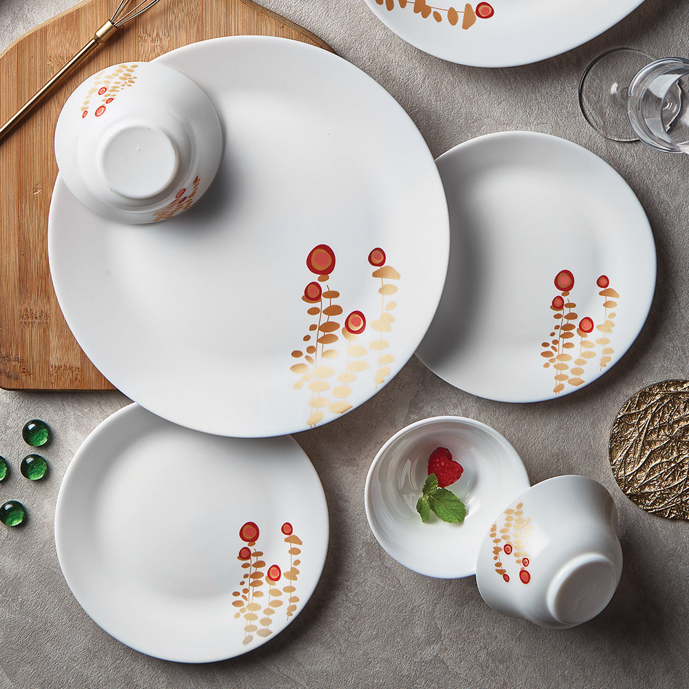 Larah by Borosil Pebbles Dinner Set, 33 pc