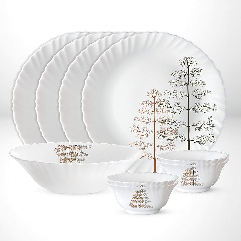Larah Pine Dinner Set, 35 pc