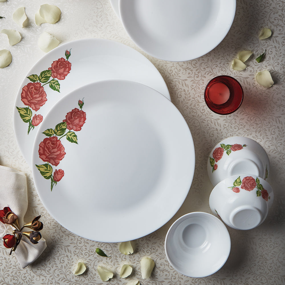 Larah by Borosil Rose Gold Dinner Set, 13 pc