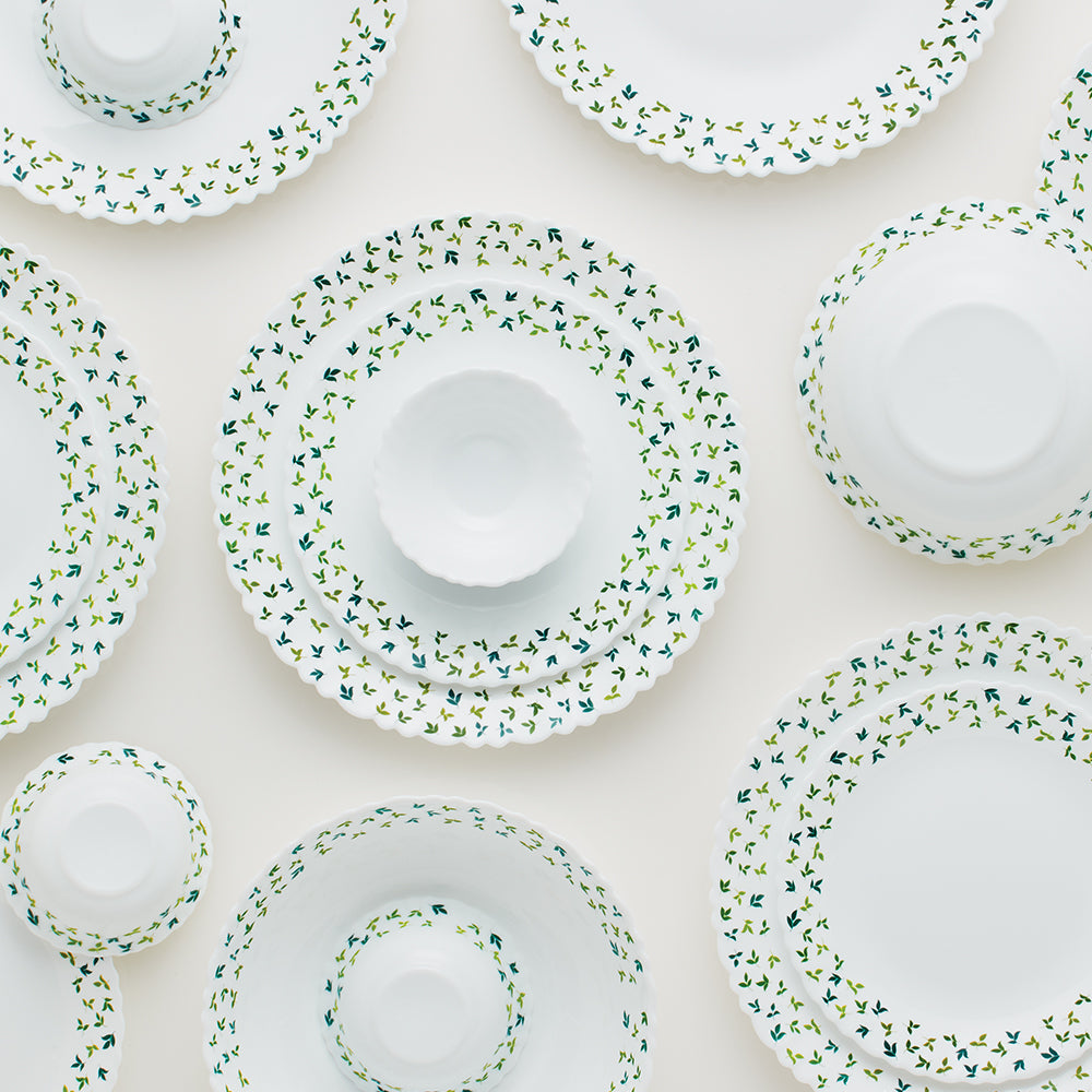 Larah by Borosil Sage Dinner Set, 33 pc