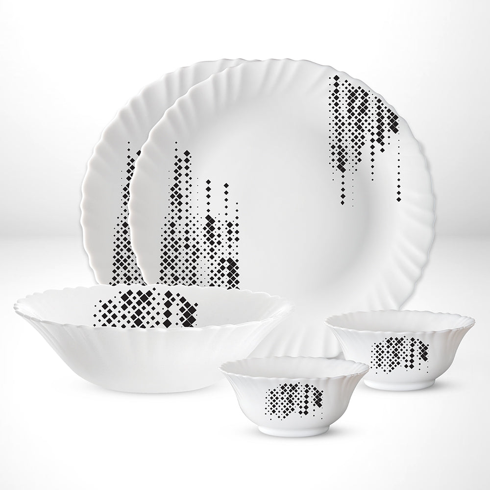 Larah by Borosil Slate Dinner Set, 15 pc