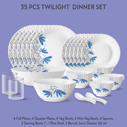 Larah Twilight Dinner Set, 23 pc