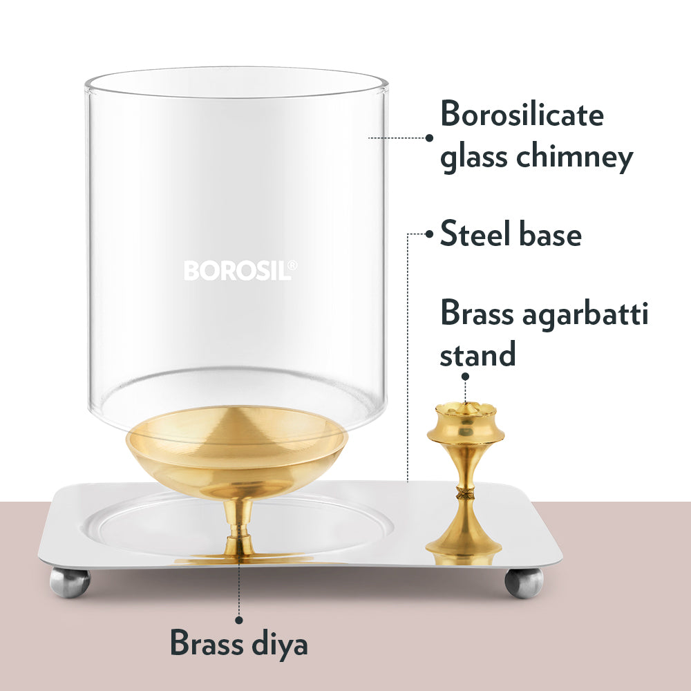 My Borosil Diya Lights & Diffusers Medium Borosil Aarti Diya