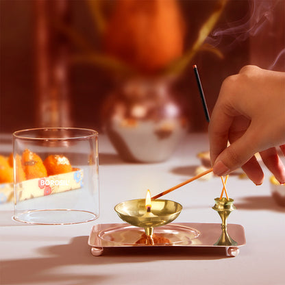 My Borosil Diya Lights & Diffusers Medium Borosil Aarti Diya